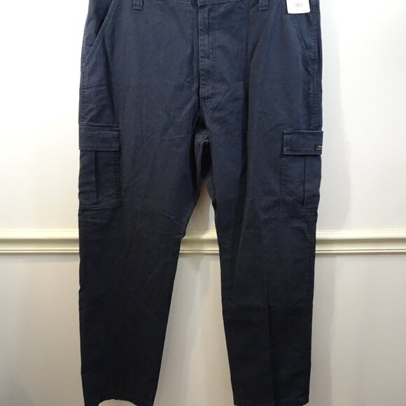 Wrangler Flex Cargo Pants Relaxed Fit Size 40x32 NEW Navy Blue Five Star Premium